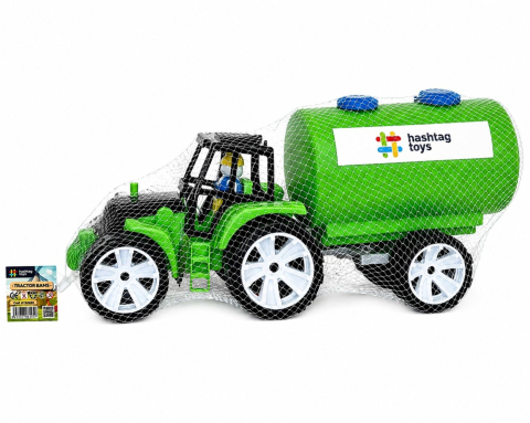 Jocuri si articole copii - TRACTOR CU CISTERNA NEGRU VERDE