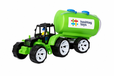TRACTOR CU CISTERNA NEGRU VERDE [1]