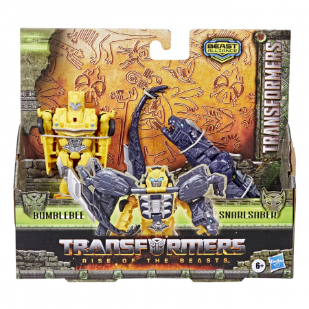 Figurine cu eroi si personaje - Transformers 7 - Beast Alliance - Set 2 Figurine Bumblebee și Snarlsaber 13cm