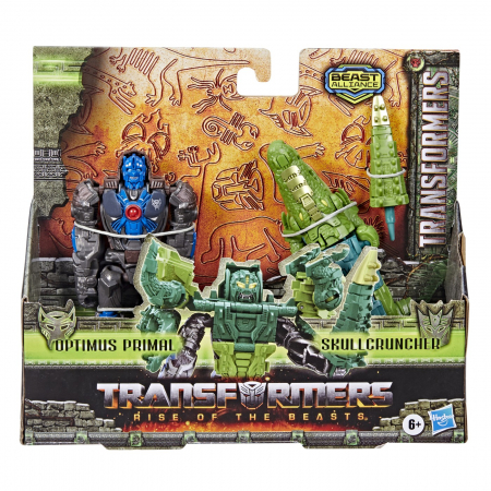 Figurine cu eroi si personaje - Transformers 7 beast alliance set 2 figurine optimus primal si skullcruncher 13cm