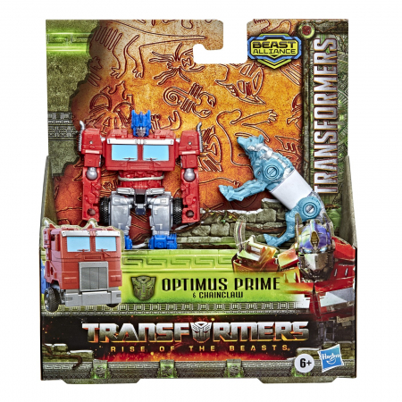 Figurine cu eroi si personaje - Transformers 7 beast alliance set 2 figurine optimus prime si chainclaw