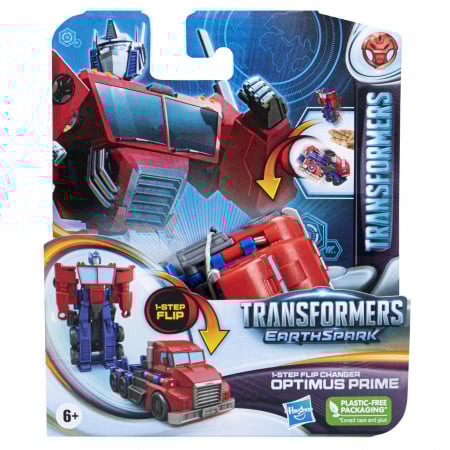 Figurine cu eroi si personaje - Transformers 7 - Earthspark - Figurina Transformabilă Optimus Prime 6cm 