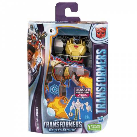 Jocuri si articole copii - Transformers Figurina Earthspark Deluxe Grimlock 12.5Cm