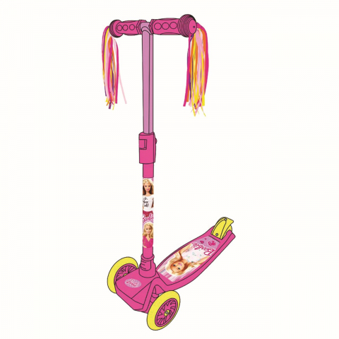 Trotineta Barbie pentru fetite cu 3 Roti Barbie si rucsac,58x16x25 cm [1]