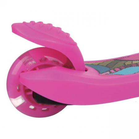 Role, Trotinete & Skateboard - Trotineta fucsia cu 3 roti illuminate lumina cu LED