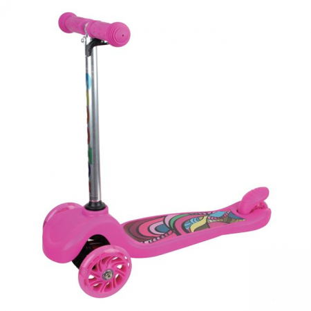 Trotineta fucsia cu 3 roti illuminate lumina cu LED [1]