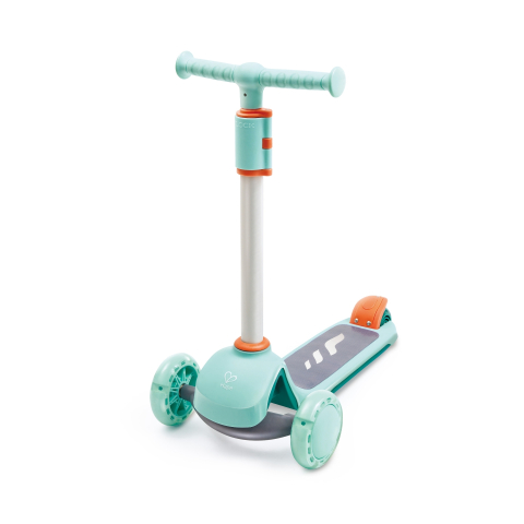 Role, Trotinete & Skateboard - Trotineta pentru copii Hape Glide Kick Scooter, turcoaz, roti cu LED, 18 luni - 6 ani