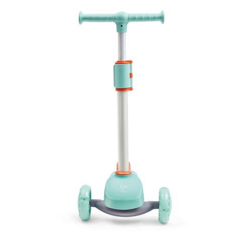 Trotineta pentru copii Hape Glide Kick Scooter, turcoaz, roti cu LED, 18 luni - 6 ani [5]