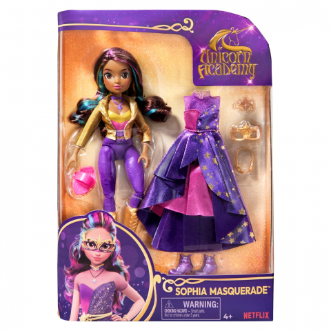 Jocuri si articole copii - UNICORN ACADEMY PAPUSA SOPHIA MASQUERADE