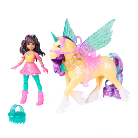 UNICORN ACADEMY SET MAGIA ARIPILOR CU PAPUSA AVA SI UNICORNUL LEAF CU ACCESORII [2]
