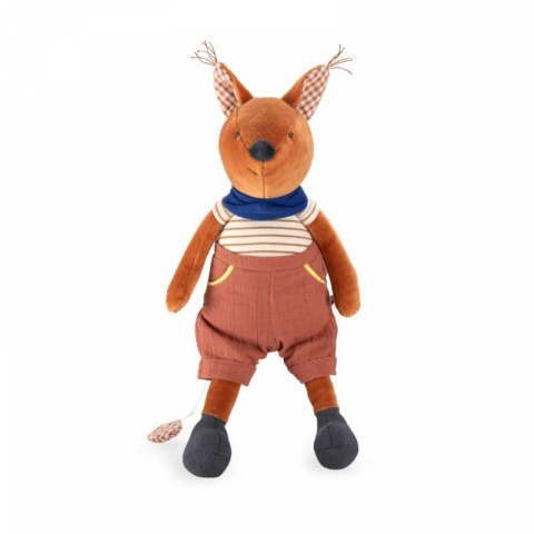 Jucarii muzicale - Veverita jucarie muzicala textil pentru bebe, Moulin Roty