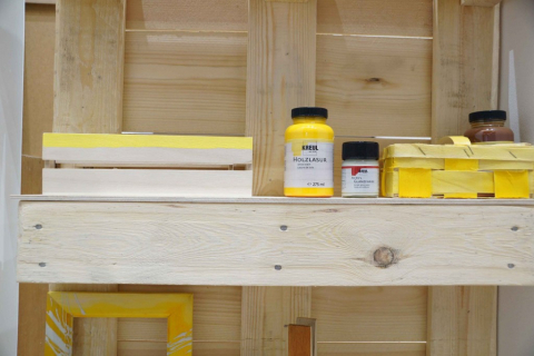 Vopsea acrilică pentru lemn cu pensula inclusa, Basic Kreul, set 6 x 20 ml [2]