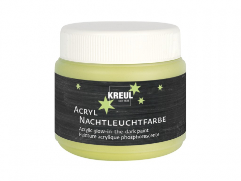 Produse art & craft-Lucru manual - Vopsea acrilica verde  fosforescenta Glow-in-the-dark, 150 ml