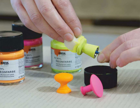 Vopsea Kreul Acrylic Day fluorescentă Neon, 50 ml, 3 culori [1]