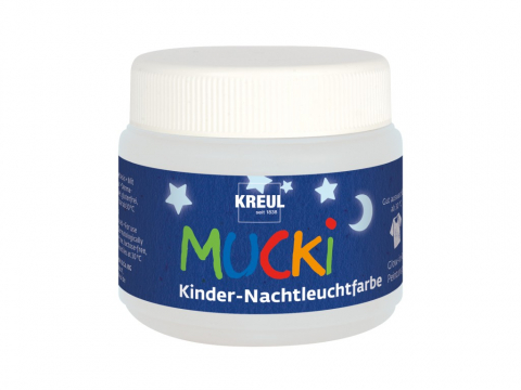 Markere, vopsea si pensule KREUL - Vopsea pe baza de apa Glow-in-the-dark, Mucki, 150 ml