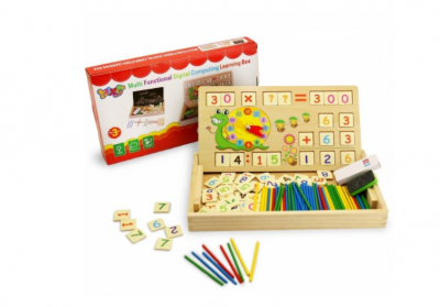 Jocuri si jucarii educative - Joc multifunctional de calcul cu ceas