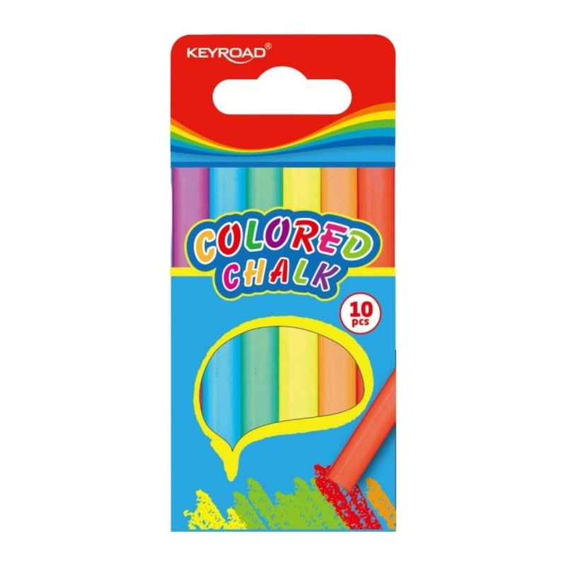 Creta colorata Keyroad, 5 culori, set 10 bucati
