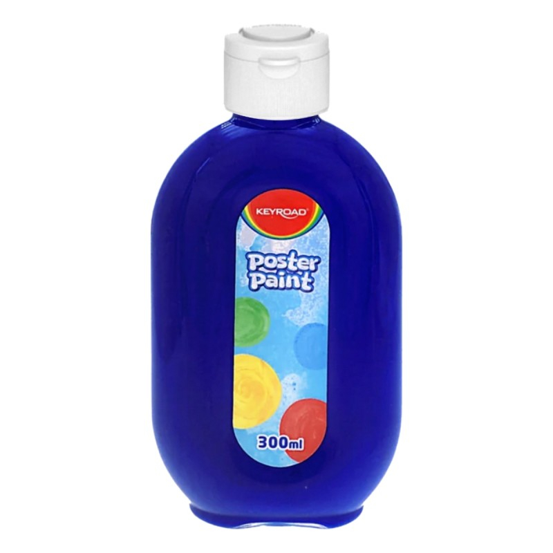 Culori tempera Keyroad pentru pictura 300 ml,6 culori Albastru