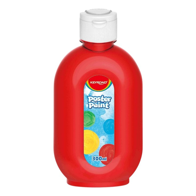 Culori tempera Keyroad pentru pictura 300 ml,6 culori Rosu