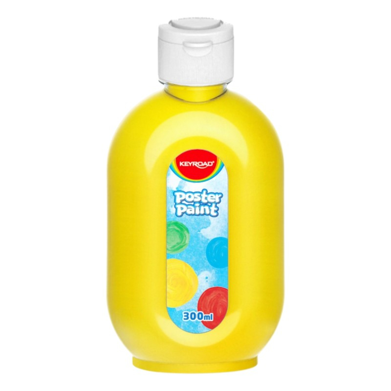 Culori tempera Keyroad pentru pictura 300 ml,6 culori Galben