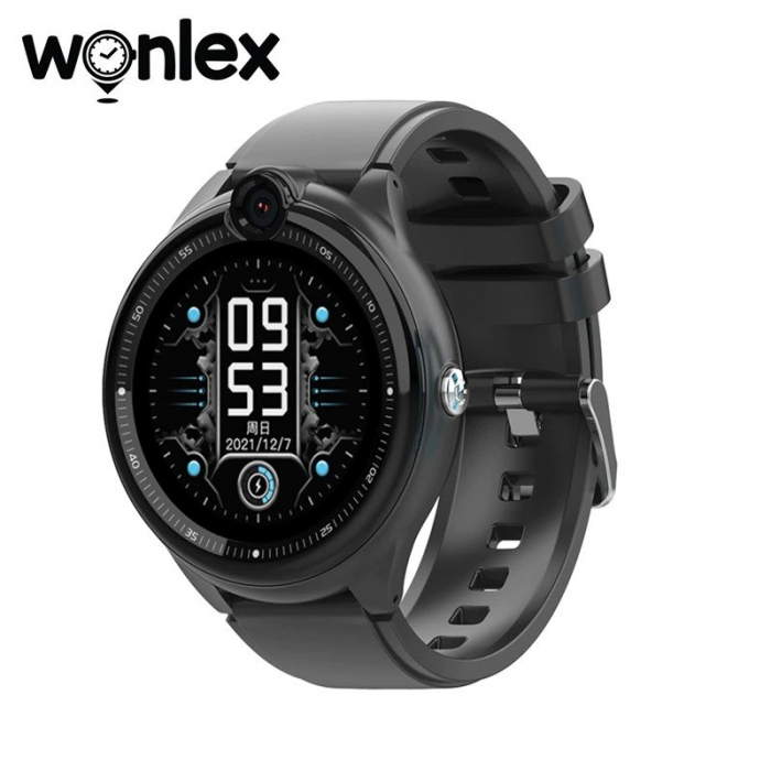 Ceas Inteligent cu GPS pentru copii WONLEX KT26 4G Negru, apelare video, rezistent la apa, localizare WiFI si monitorizare spion [2]