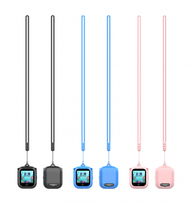 Suport Roz din silicon cu snur pentru Ceasurile inteligente pentru copii Wonlex KT20, KT21, KT22, KT23 si KT24 [5]