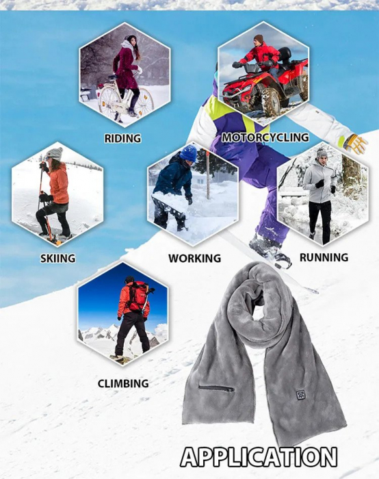 Esarfa Incalzita Electric cu Baterie Externa (neinclusa) [4]