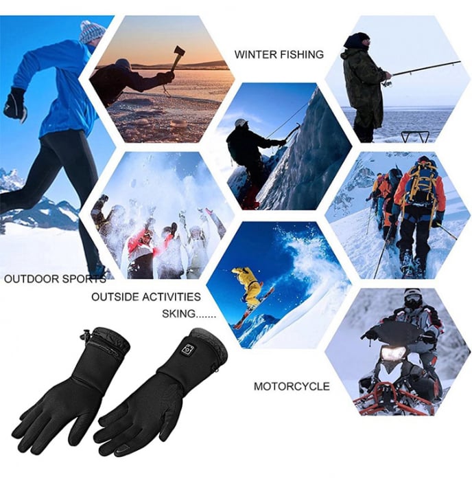 Manusi Incalzite Electric cu acumulatori reincarcabili - marimea L/XL [11]