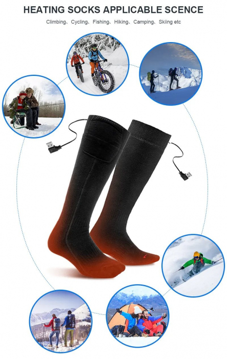 Sosete (Ciorapi) Incalzite Electric cu Acumulatori - marimea 35-40 [3]