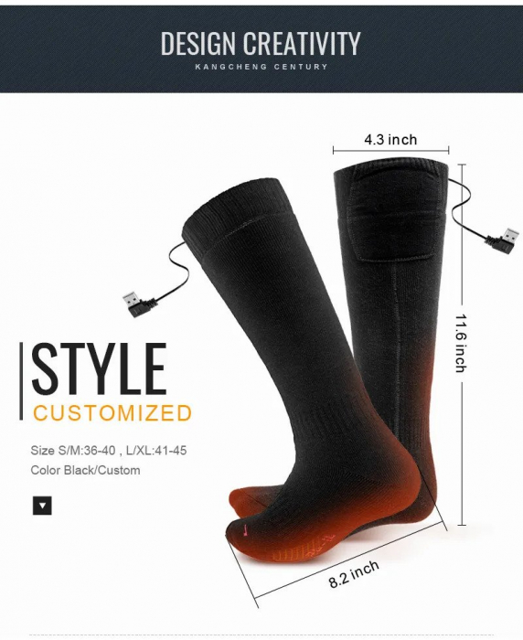 Sosete (Ciorapi) Incalzite Electric cu Telecomanda - marimea 41-46 [6]