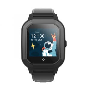 Ceas Inteligent Pentru Copii - Ceas Inteligent cu GPS pentru copii WONLEX KT20 4G Negru, apelare video, rezistent la apa, localizare WiFI si monitorizare spion