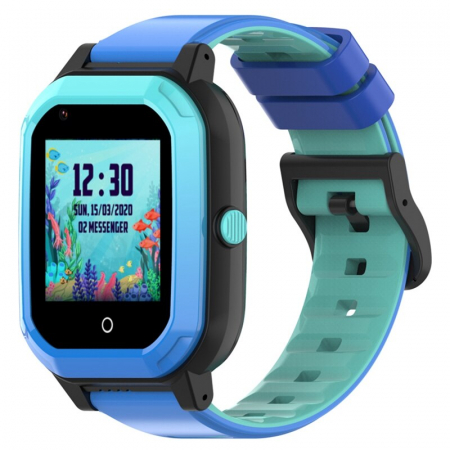 Ceas Inteligent cu GPS pentru copii WONLEX KT20 4G Albastru, apelare video, rezistent la apa, localizare WiFI si monitorizare spion [4]