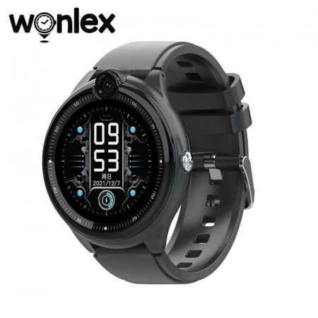 Ceas Inteligent cu GPS pentru copii WONLEX KT26 4G Negru, apelare video, rezistent la apa, localizare WiFI si monitorizare spion [1]