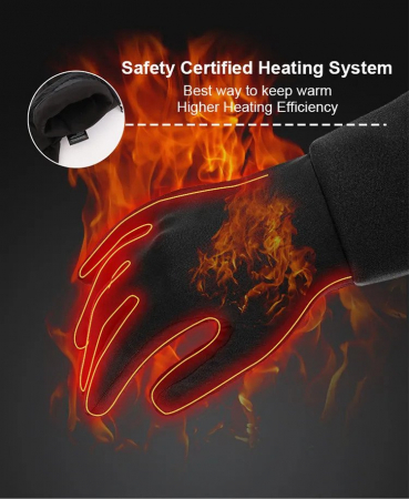 Manusi Incalzite Electric cu acumulatori reincarcabili - marimea L/XL [19]