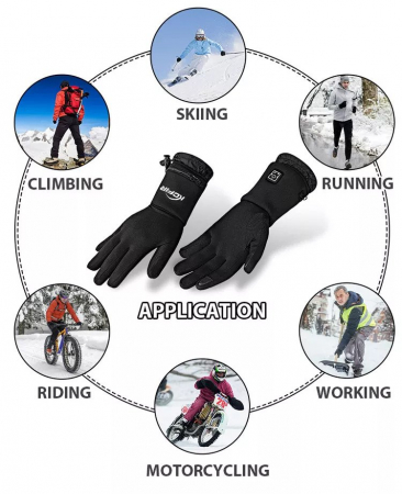 Manusi Incalzite Electric cu acumulatori reincarcabili - marimea S/M [11]