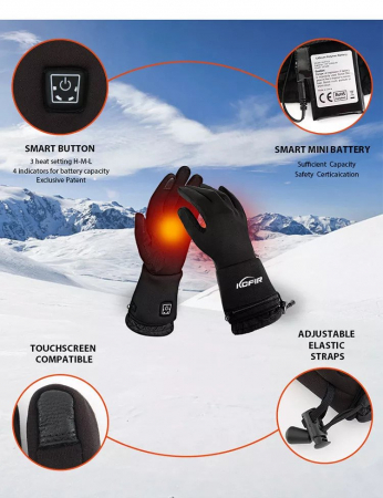 Manusi Incalzite Electric cu acumulatori reincarcabili - marimea L/XL [2]