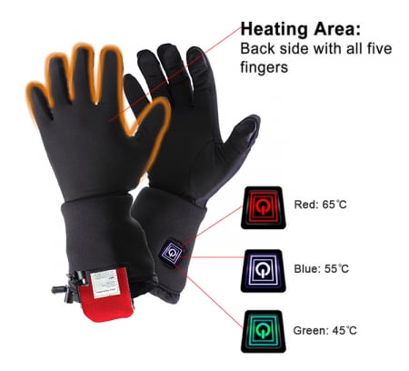 Articole cu Incalzire Electrica - Manusi Incalzite Electric cu acumulatori reincarcabili - marimea L/XL