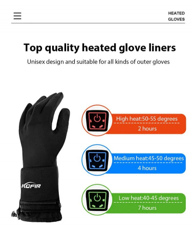 Manusi Incalzite Electric cu acumulatori reincarcabili - marimea L/XL [3]