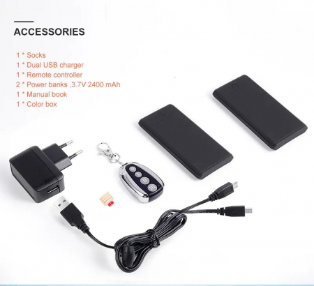 Sosete (Ciorapi) Incalzite Electric cu Telecomanda - marimea 35-40 [12]