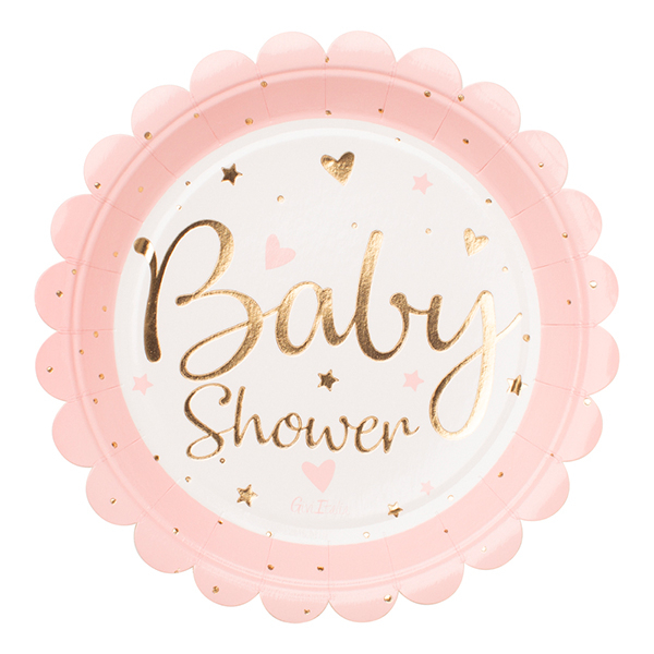 set farfurii baby shower roz [1]
