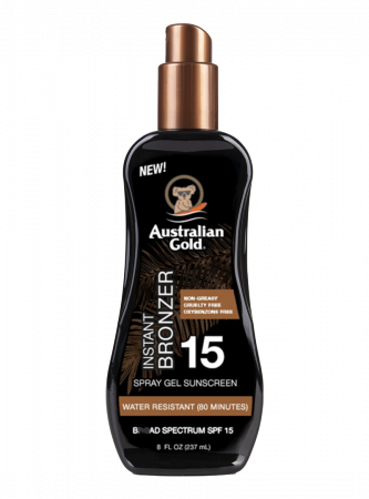 %REDUCERI - Australian Gold SPF 15 Spray Gel cu Bronzanti Atomizor - 237ml