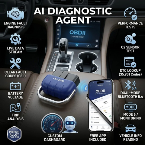 Tester diagnoza Auto DA200 cu aplicatie AI [5]