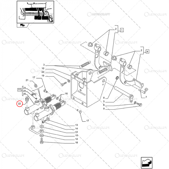SENZOR PEDALA FRANA NEW HOLLAND, CASE IH [2]