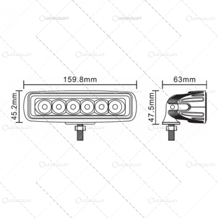 PROIECTOR LAMPA LED 6*3W, 12-24V, 1440LM SPOT [2]