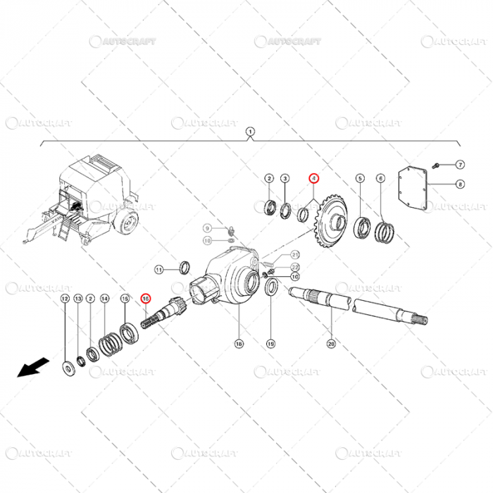 GRUP CONIC Z=14/35 PRESA BALOTI CLAAS [2]