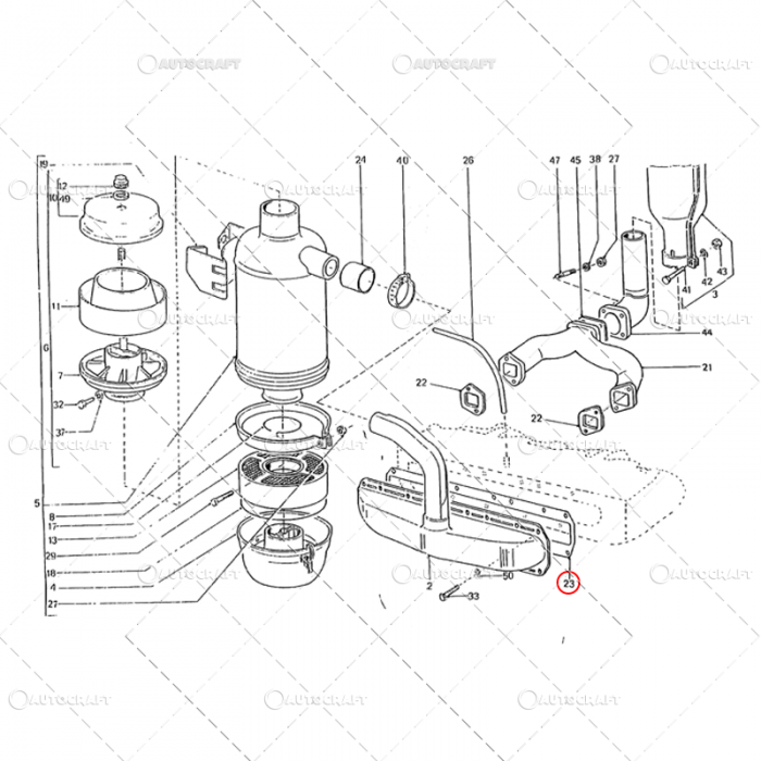 GARNITURA COLECTOR ADMISIE TRACTOR U650 FERMIT 103.05.116 [2]