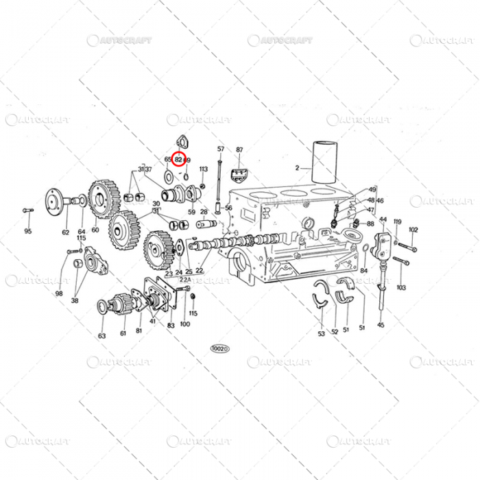 GARNITURA SUPORT ROATA DISTRIBUTIE FERMIT UTB TRACTOR U445 115.01.208 [2]
