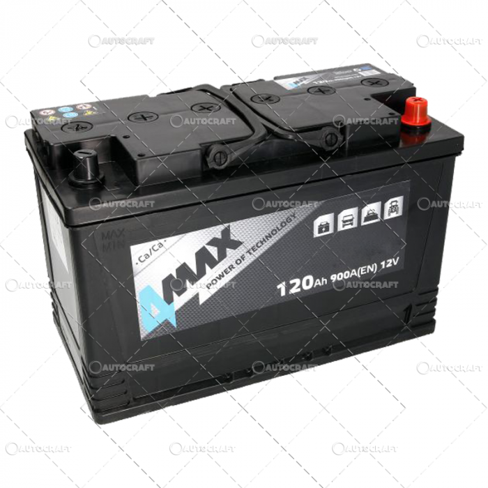 120Ah 900A 12V 348X175X234 BATERIE ACUMULATOR CASE IH, CATERPILLAR, CLAAS/RENAULT, DAVID BROWN, FORD, JOHN DEERE, KUBOTA, LANDINI, MASSEY FERGUSON, MC CORMICK, SAME [2]