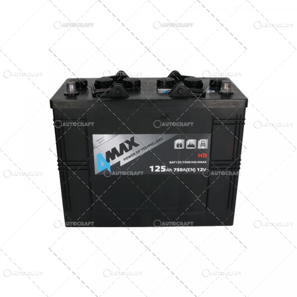 125Ah 750A 12V 349X175X290 BATERIE ACUMULATOR CASE IH, CATERPILLAR, CLAAS/RENAULT, DAVID BROWN, FORD, JOHN DEERE, KUBOTA, LANDINI, MASSEY FERGUSON, MC CORMICK, SAME [3]