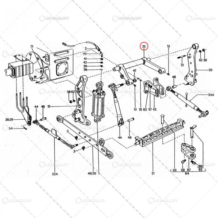 AX CU BRATE TIRANT RIDICARE HIDRAULICA TRACTOR U650 [2]